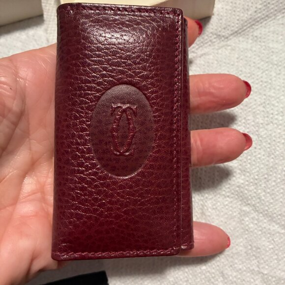 Vintage CARTIER Leather Key Case/Holder RARE w/ box - Picture 1 of 12